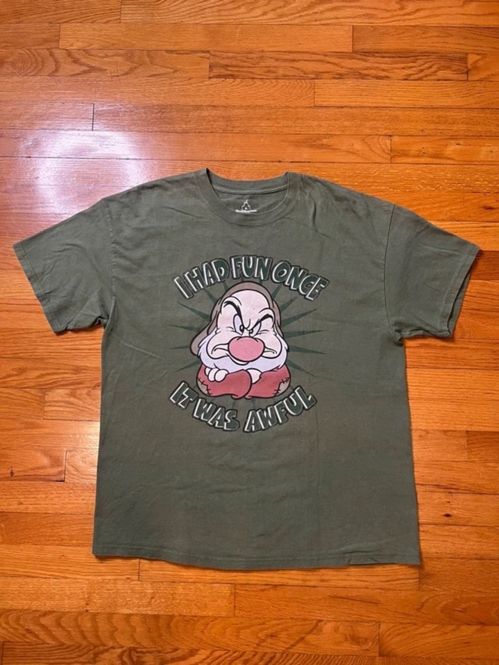 Hanes Olive Green Walt Disney World Logo Tee - Picture 1 of 5
